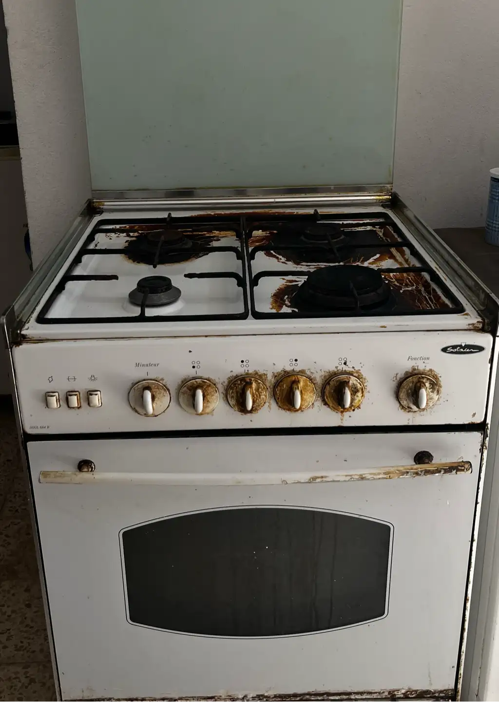 Cuisinière à gaz Satin 4 feux avec four