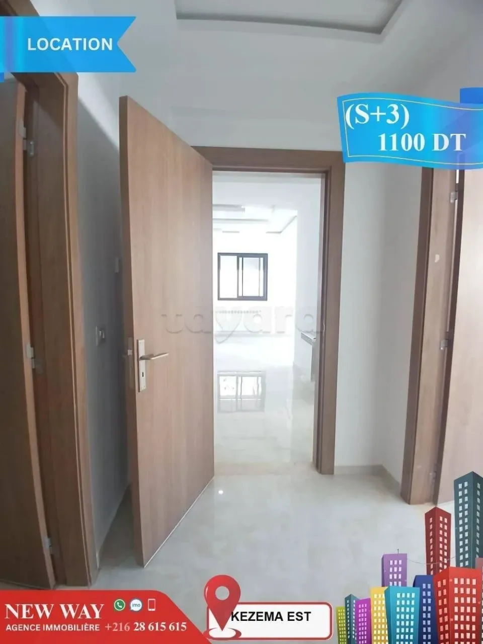 (S+3) Jamais Habité à Khezema EST avec Place de Parking au Sous Sol