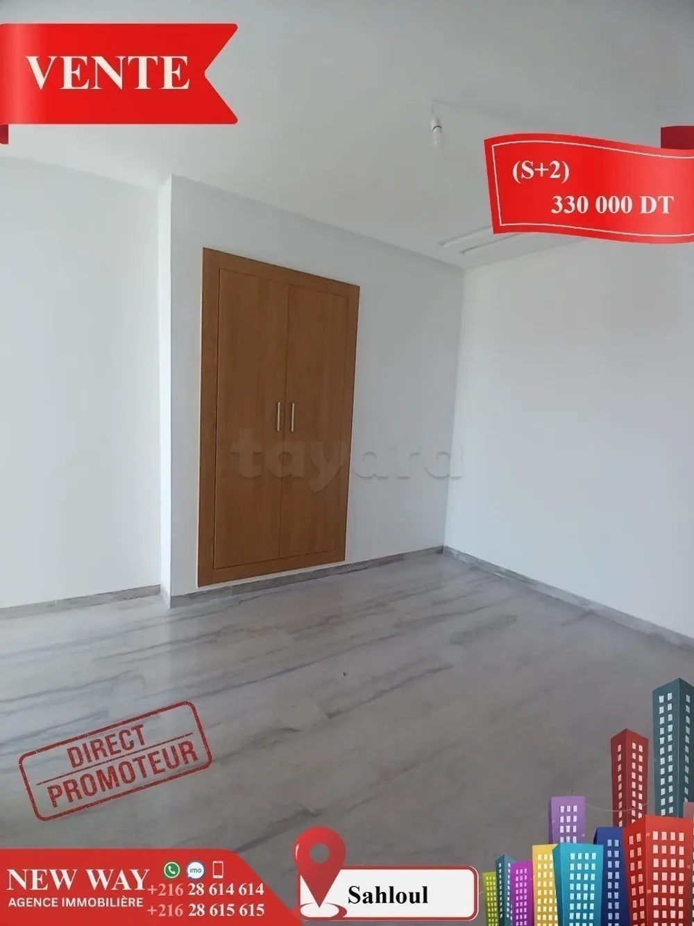 (S+2) à Sahloul 4 Directe Promoteur