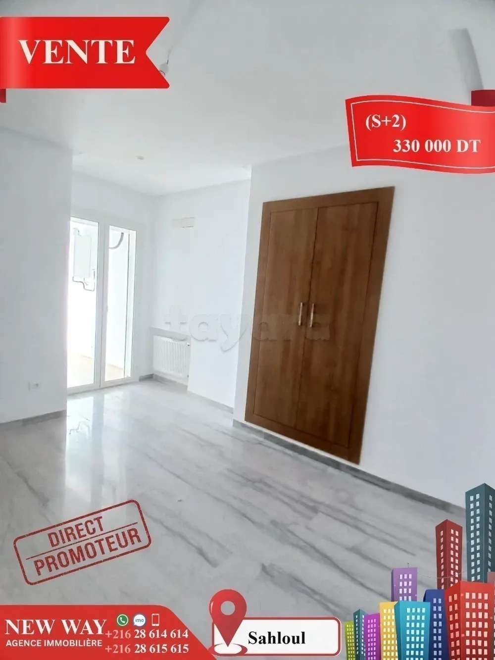 (S+2) à Sahloul 4 Directe Promoteur