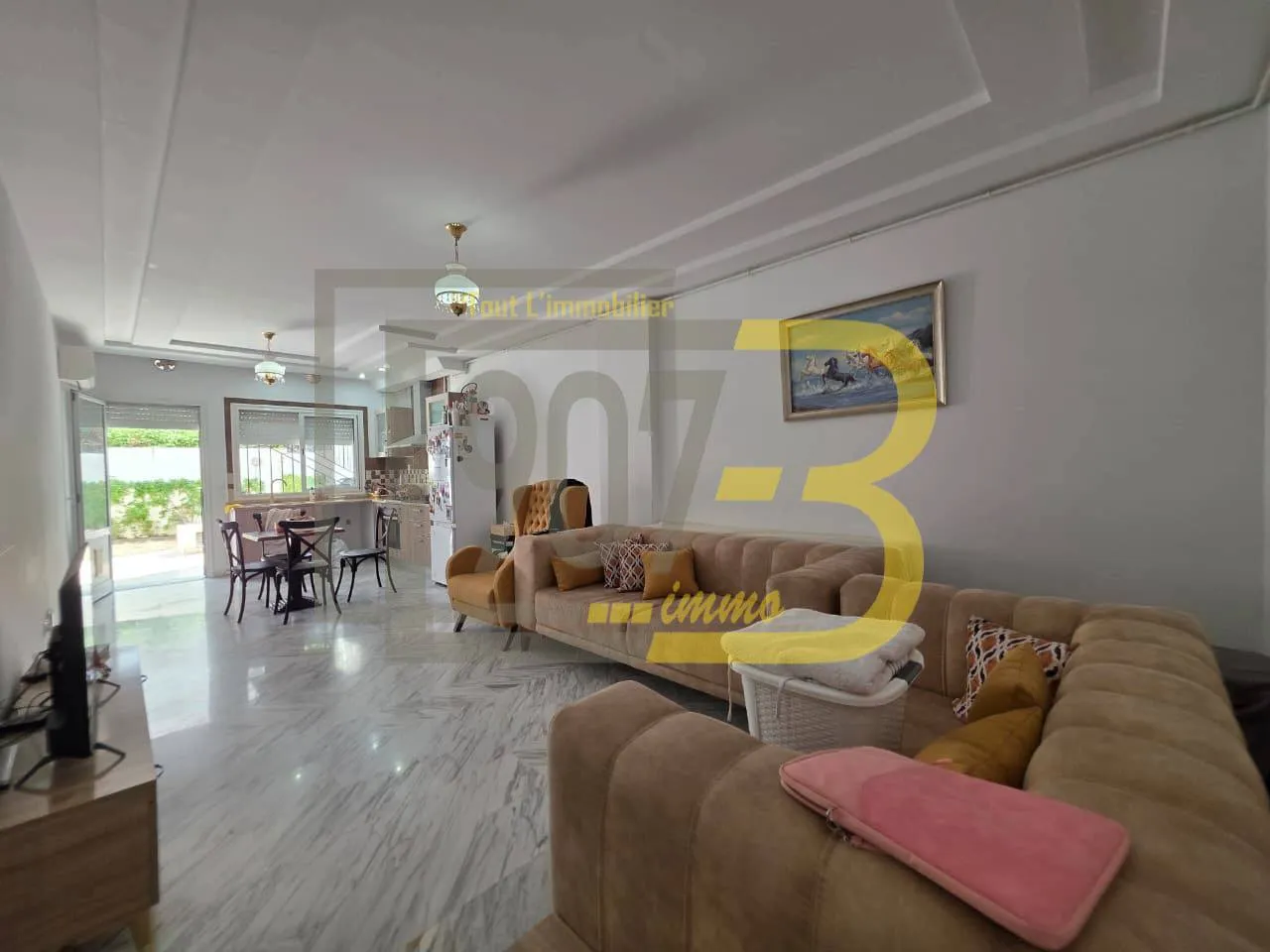 Un très bel appartement S+1 meublé avec jardin à cité Ennasr