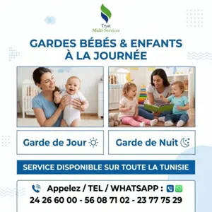 GARDES BEBES PAR MOIS A SAHLINE