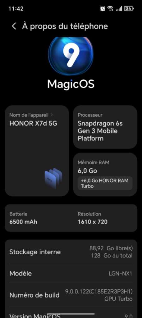 Honor x7d 5g