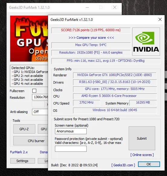 Ryzen 5 3600X 16Go GTX 1080 8Go SSD 480Go HDD 2To