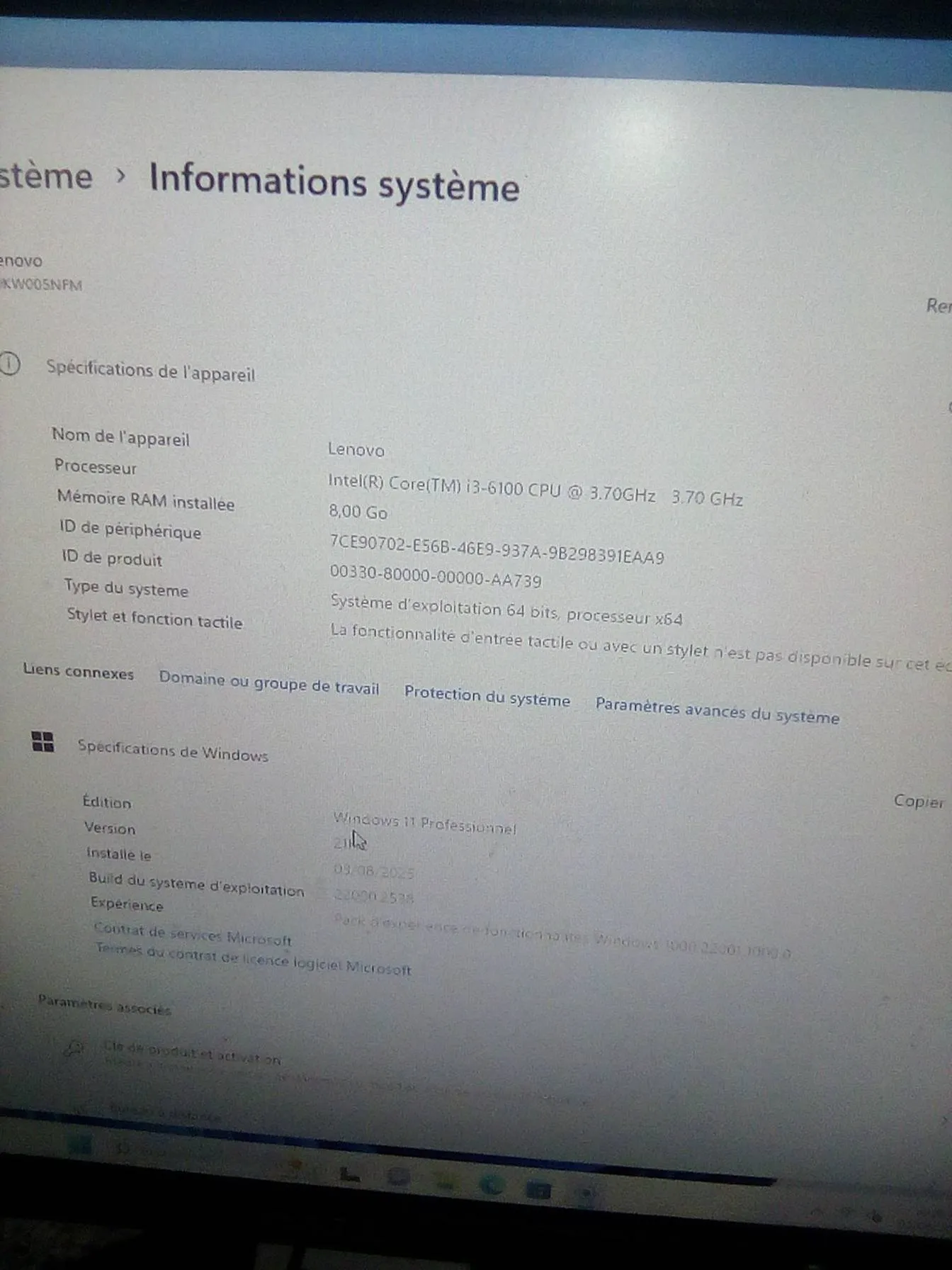 ORDINATEUR I3-6100 GT 710 AVEC IMPRIMANTE