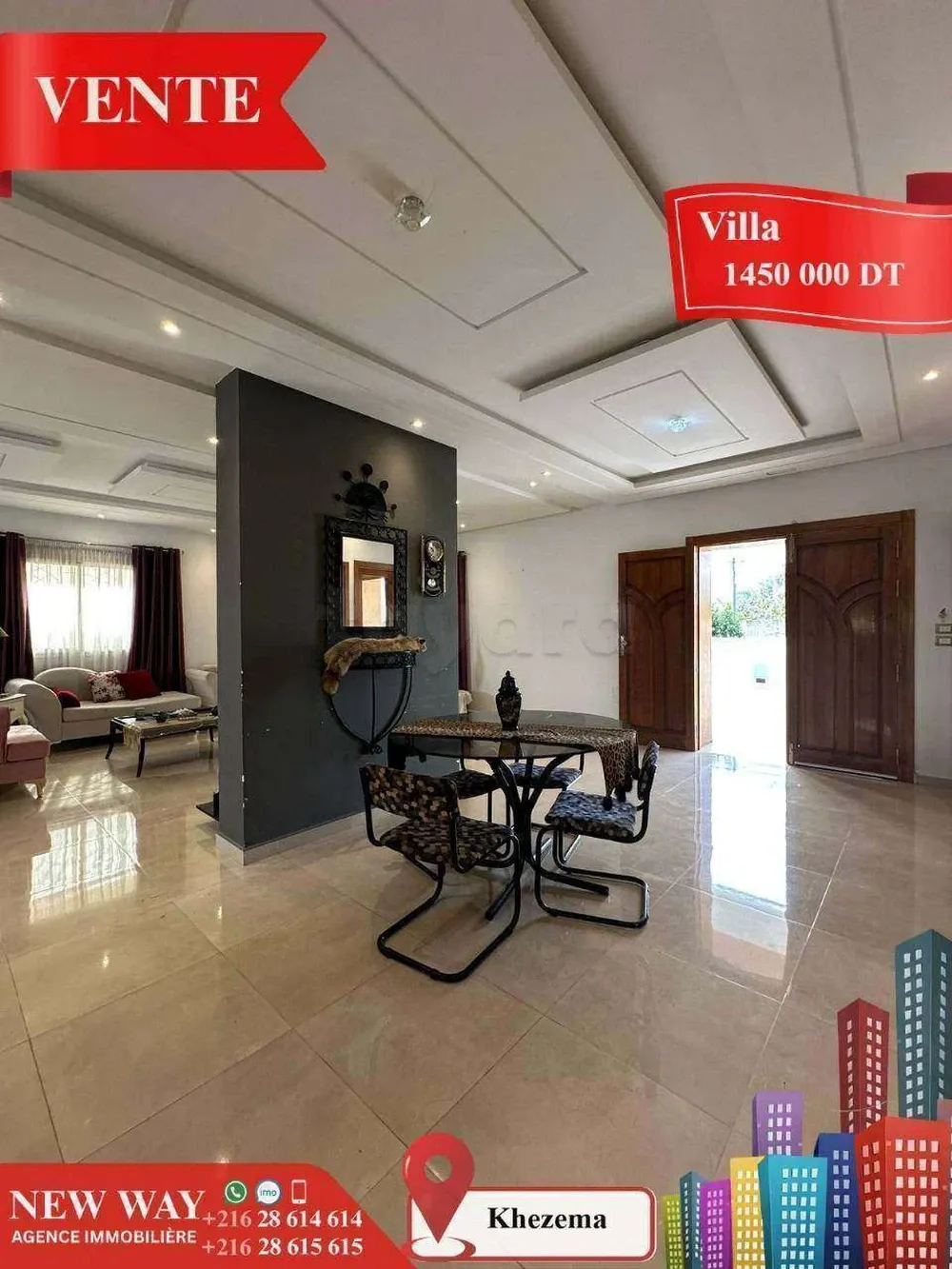 Villa à Khezema ouest , dans un quartier résidentiel