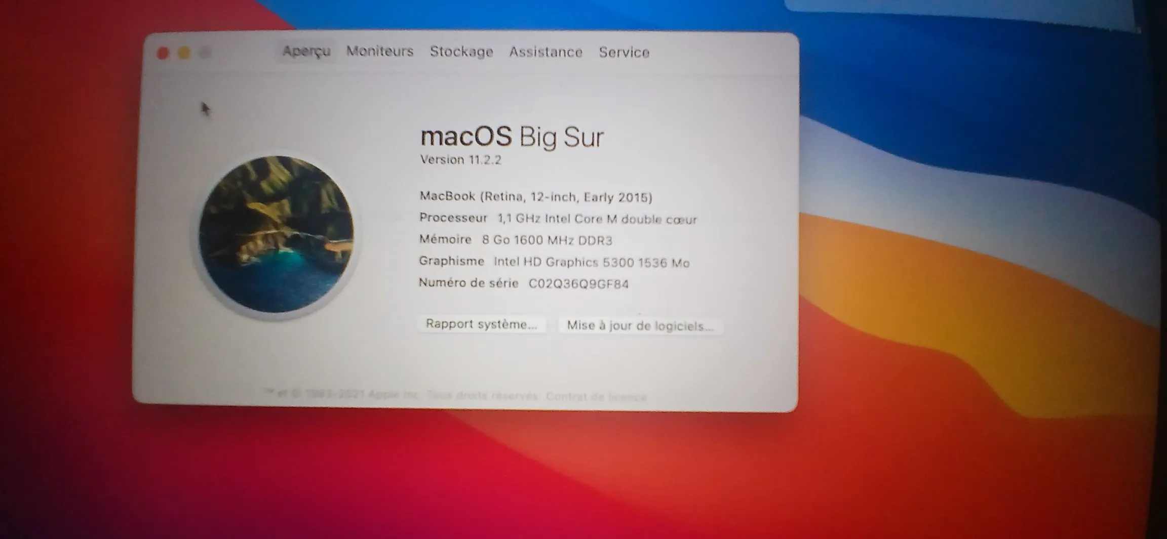Macbook 12" 2015 Core M 8Go 256Go