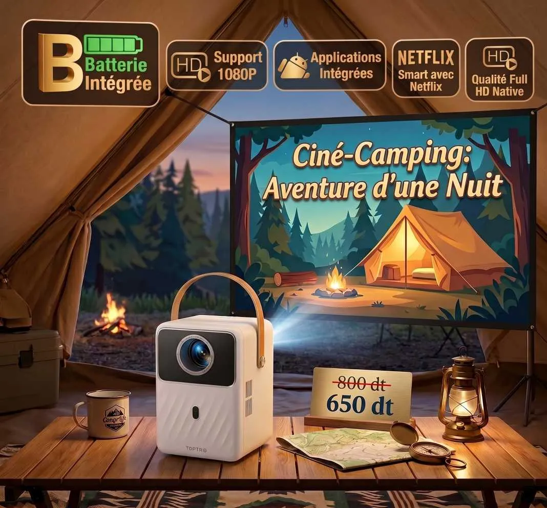 Vidéoprojecteur 4K WiFi 6 Bluetooth 28000 Lumens FHD 1080P, TOPTRO Projecteur 4K Supporté avec Android TV