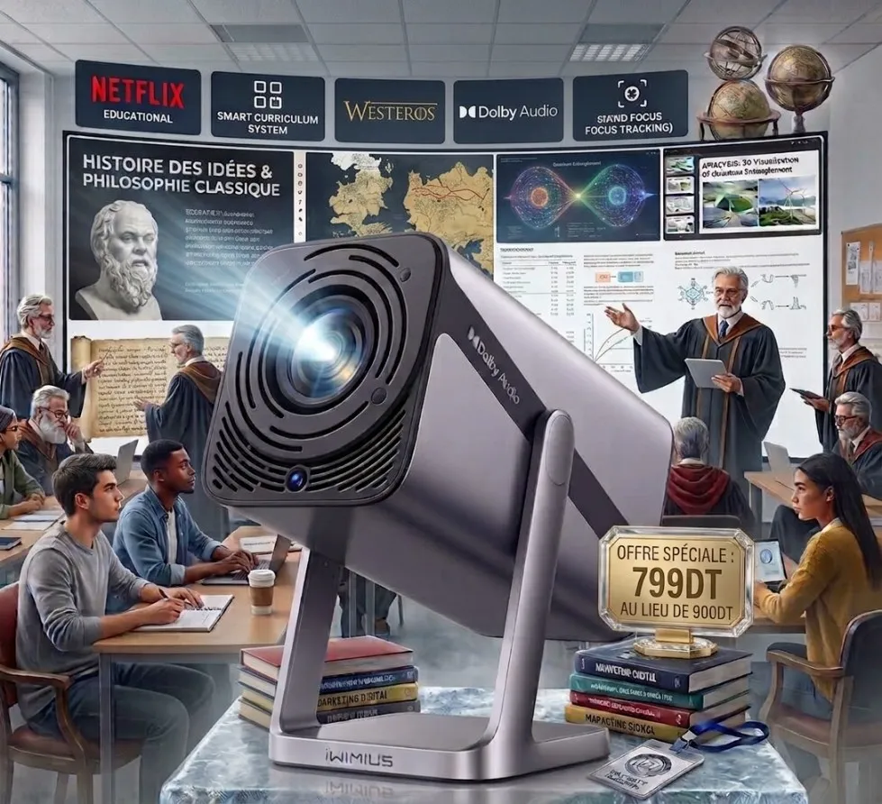 Vidéoprojecteur 4K WiFi 6 Bluetooth 28000 Lumens FHD 1080P, TOPTRO Projecteur 4K Supporté avec Android TV