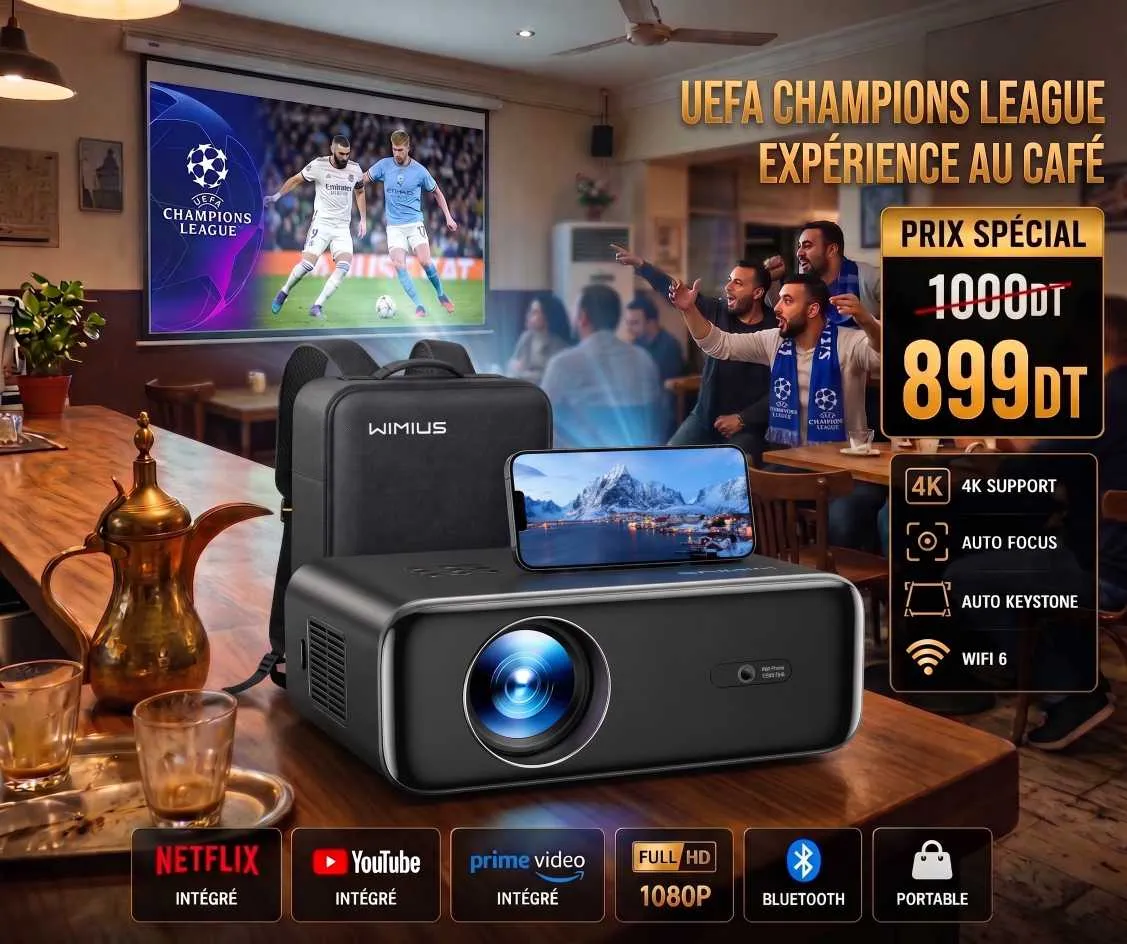 Vidéoprojecteur 4K WiFi 6 Bluetooth 28000 Lumens FHD 1080P, TOPTRO Projecteur 4K Supporté avec Android TV