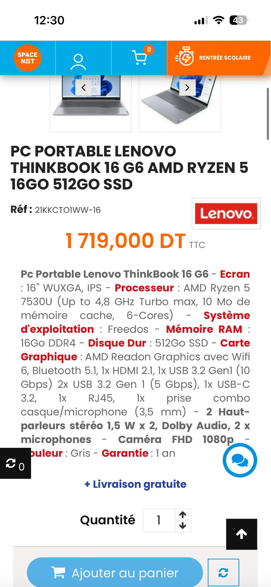 Lenovo ThinkBook 16 G6
