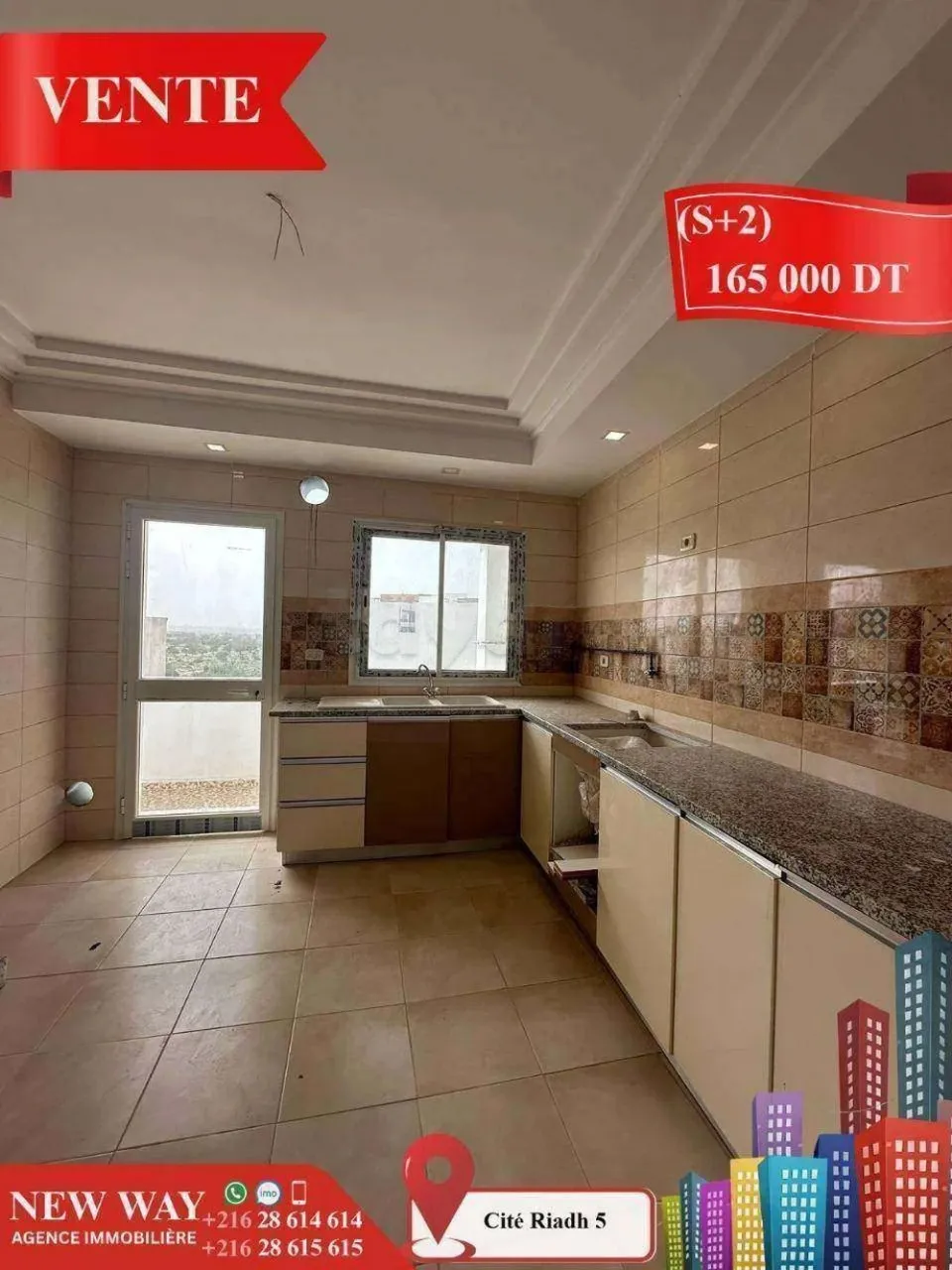 (S+2) Direct Promoteur à Cité Riadh 5