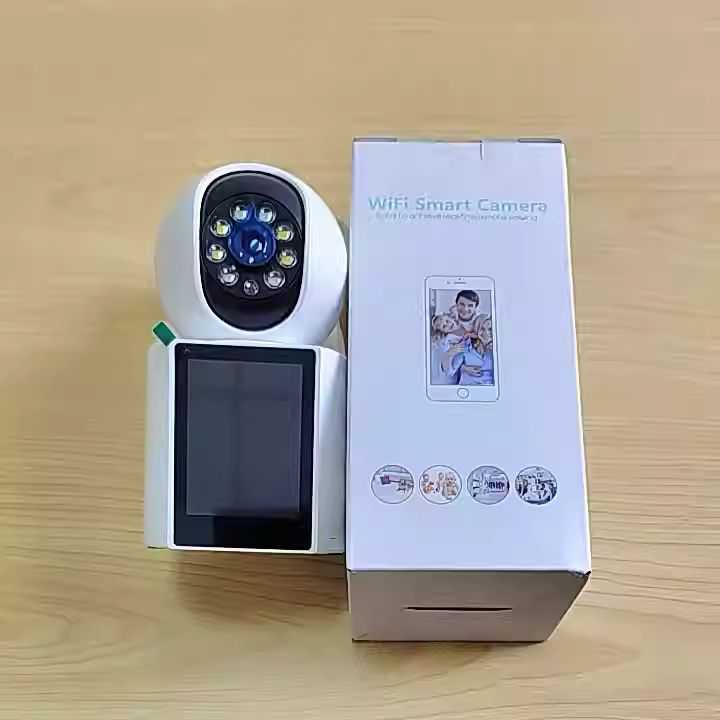 Caméra de visioconférence intelligente WiFi avec écran IPS de 2,8 pouces