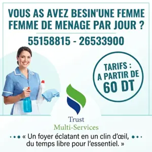 FEMME DE MENAGE PAR JOUR A ZARZIS