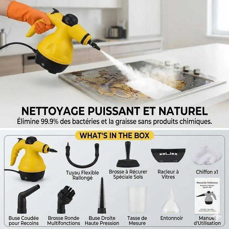 Nettoyeur Vapeur Portatif Multifonction