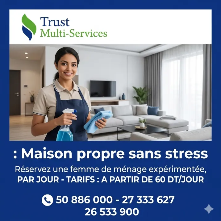 FEMME DE MENAGE PAR JOUR A BOUFICHA