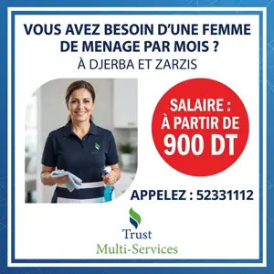 FEMME DE MENAGE PAR MOIS A DJERBA 