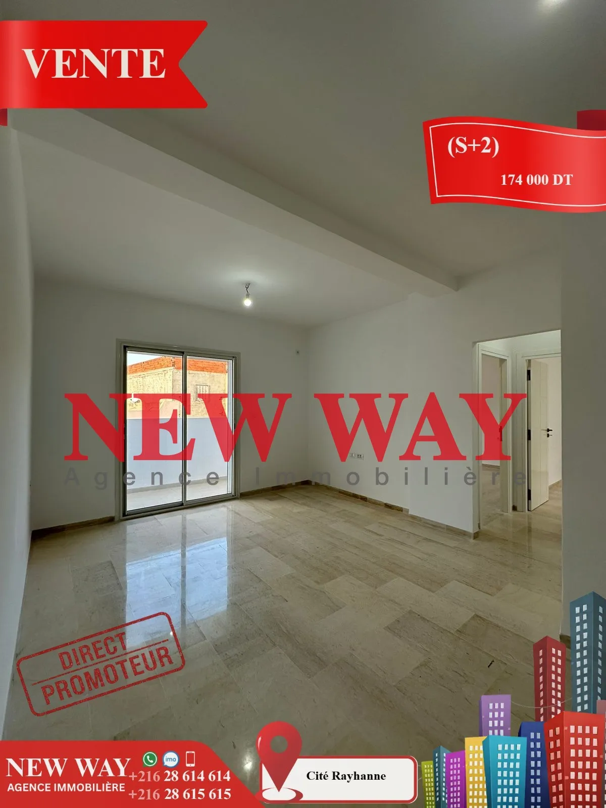(S+2) Directe Promoteur à Cité Rayhanne