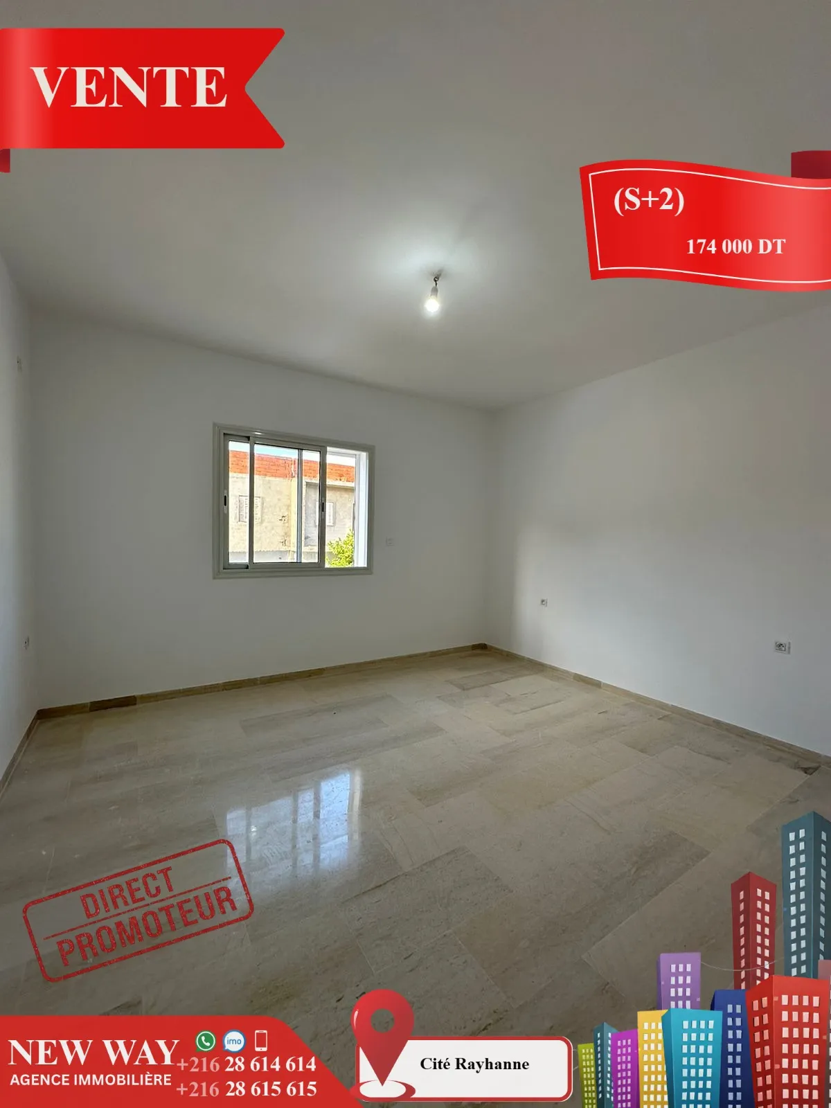 (S+2) Directe Promoteur à Cité Rayhanne