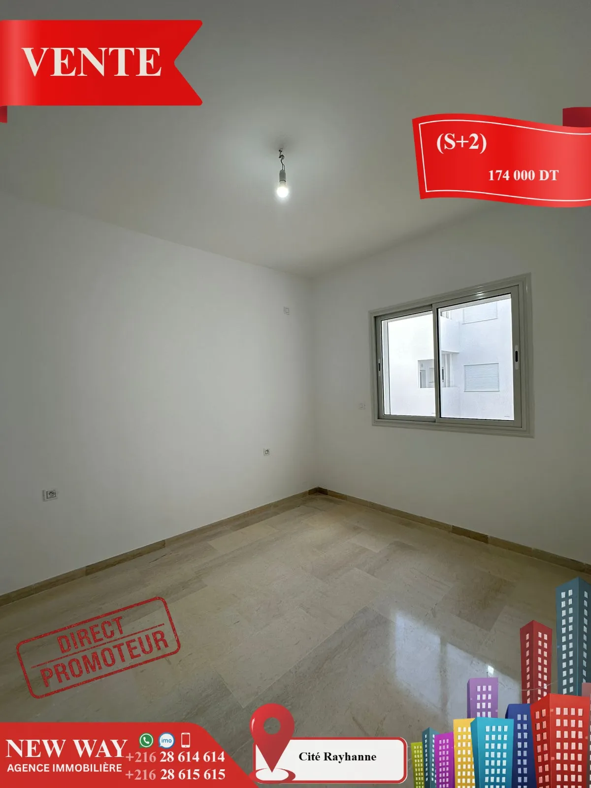 (S+2) Directe Promoteur à Cité Rayhanne