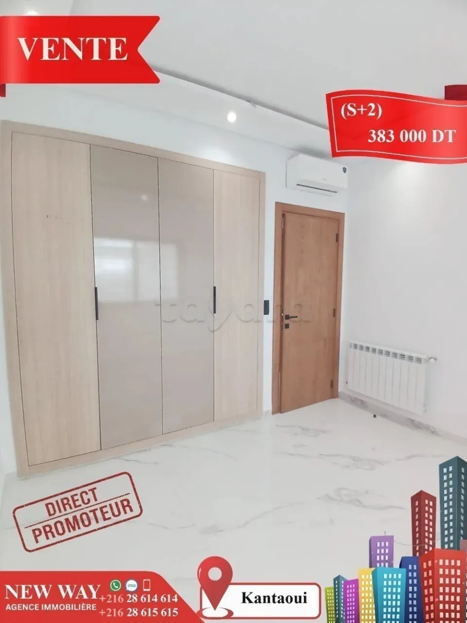 (S+2) à kantaoui Direct Promoteur, Prés de mer