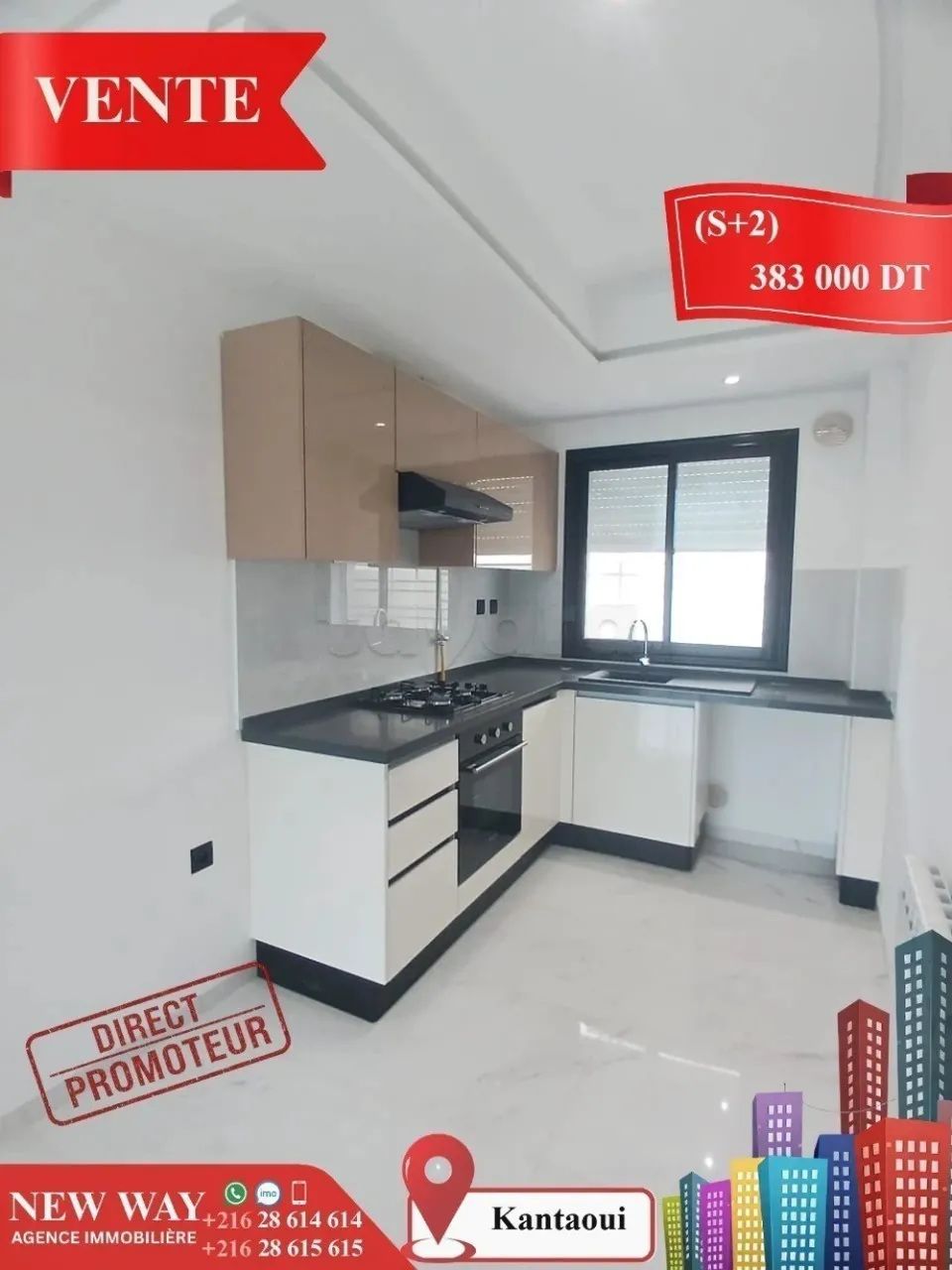 (S+2) à kantaoui Direct Promoteur, Prés de mer