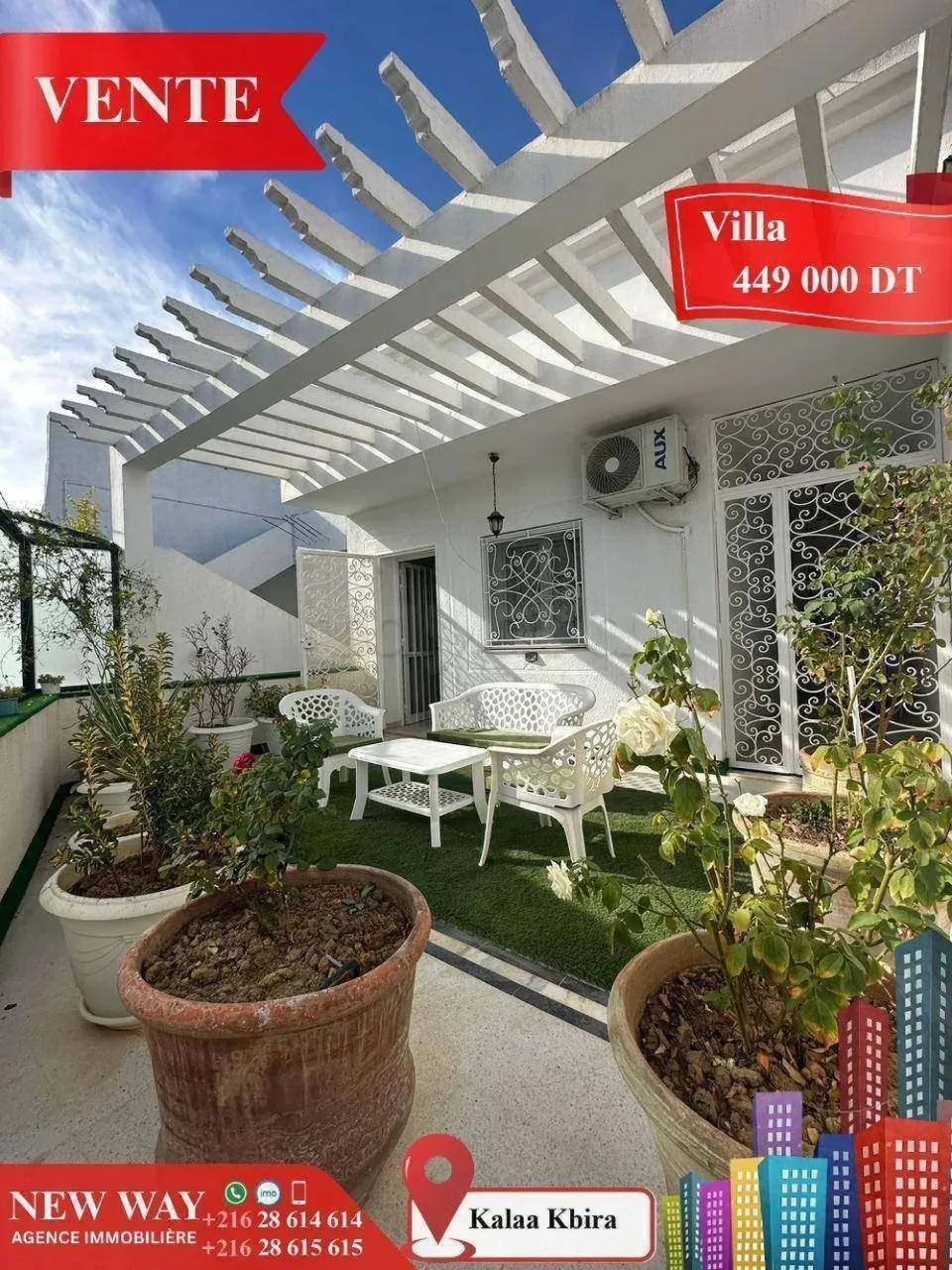 Villa à Kalàa Kbira , dans un quartier résidentiel