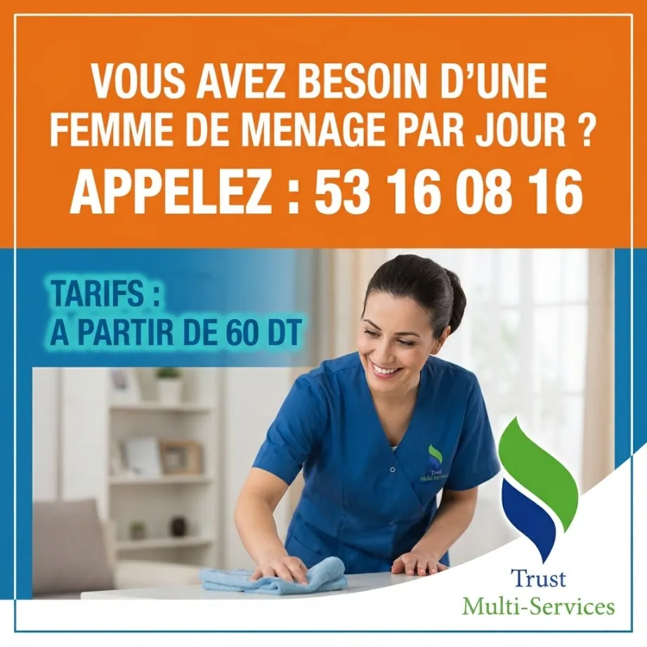 femme de menage par jour a hergla