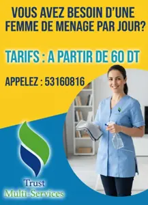 femme de menage par jour jardins el menzeh