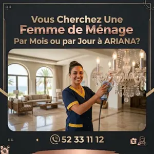 FEMME DE MENAGE PAR MOIS A ARIANA 