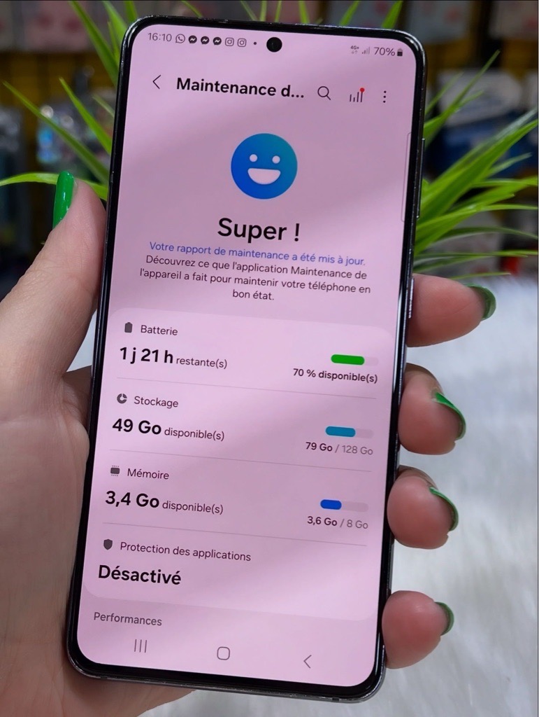 Samsung S21 (8Gb/128Gb) + chargeur بلاش