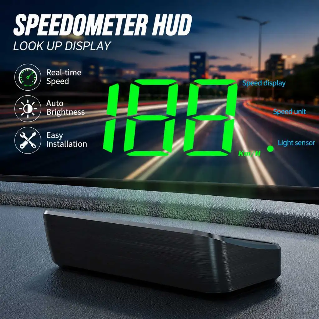 Affichage tête haute (HUD) pour voiture, installation facile, projecteur de vitesse OBD