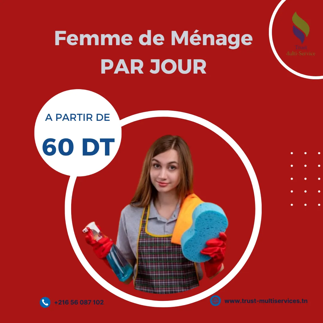 Vous cherchez une femme de ménage par jour ? 