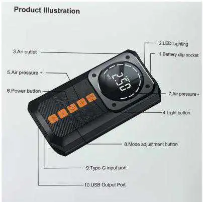 Pawer max Jump starter pro Batterie Lithium 8000 mA (16.8V)