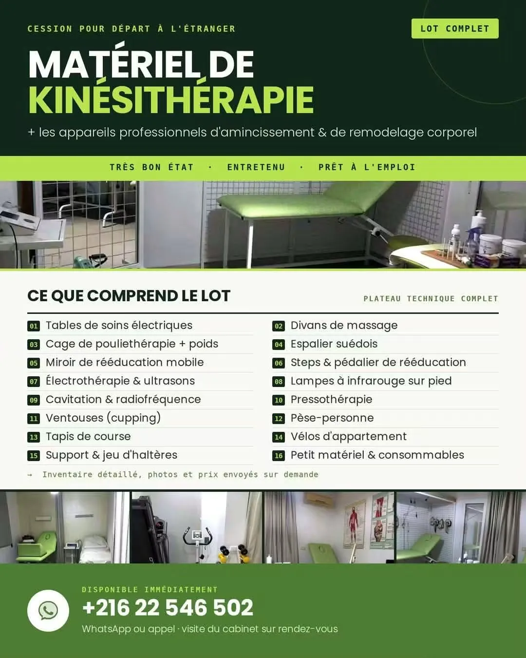 Vente materiel kinesitherapie