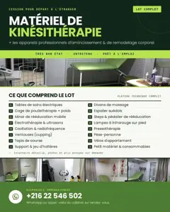 Vente materiel kinesitherapie