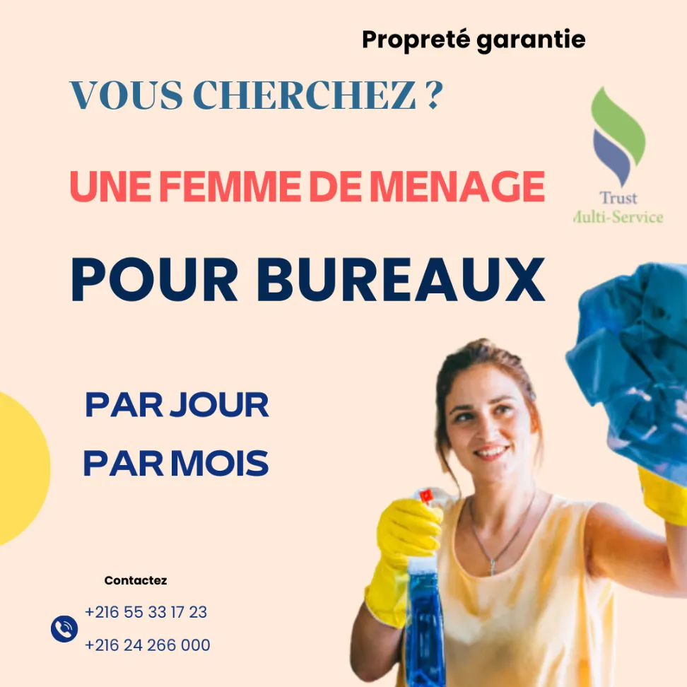 femme de ménage par jour à fouchena