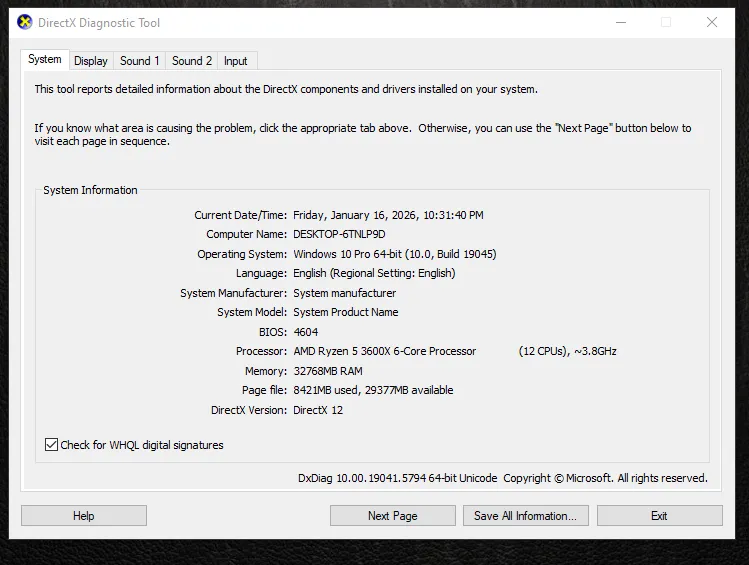 Ryzen 5 3600X 32Go RX 5700XT 8Go SSD 480Go