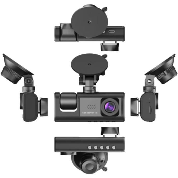 Dash Cam 3 caméra(cacheté )/Caméra de voiture 3 en 1