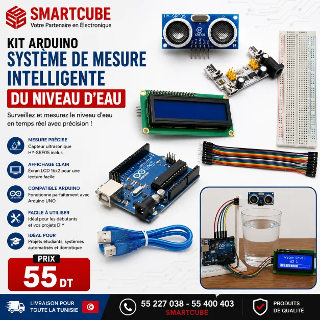 Kit Arduino – Système de Mesure Intelligente du Niveau d’Eau