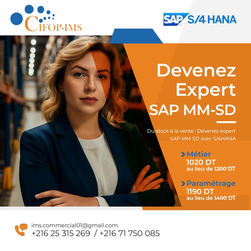 Formation en SAP MM / SD ou en SAP FICO Métier et Paramétrage