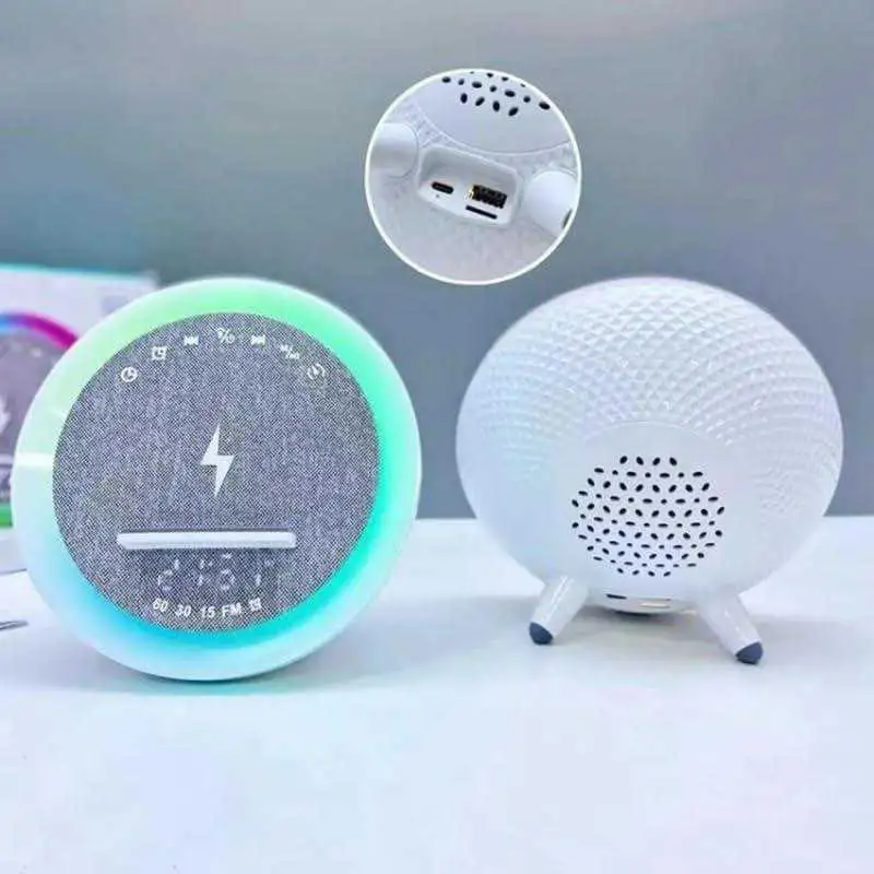 Enceinte Bluetooth multifonctions (chargeur radio horloge réveil)avec lumière LED