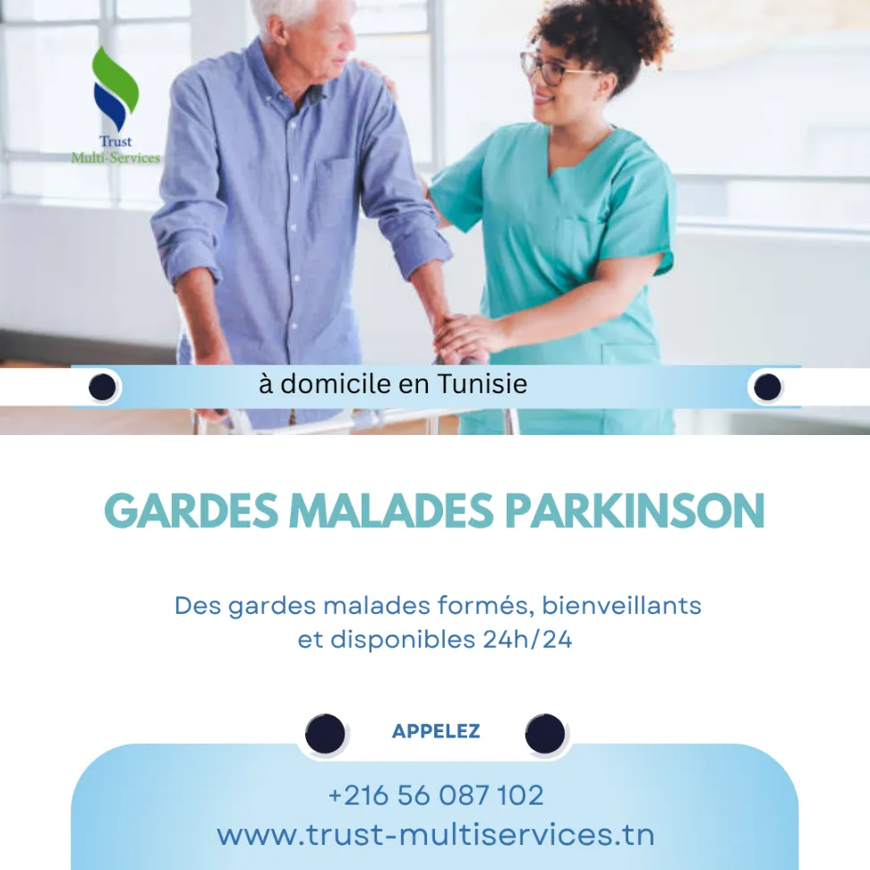 GARDES MALADES DE PARKINSON A DOMICILE À BORJ EL BACCOUCHE