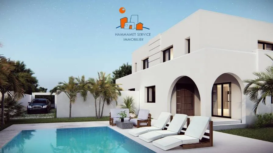 A vendre sur plan : villa de charme avec piscine s+3 en cours de finition