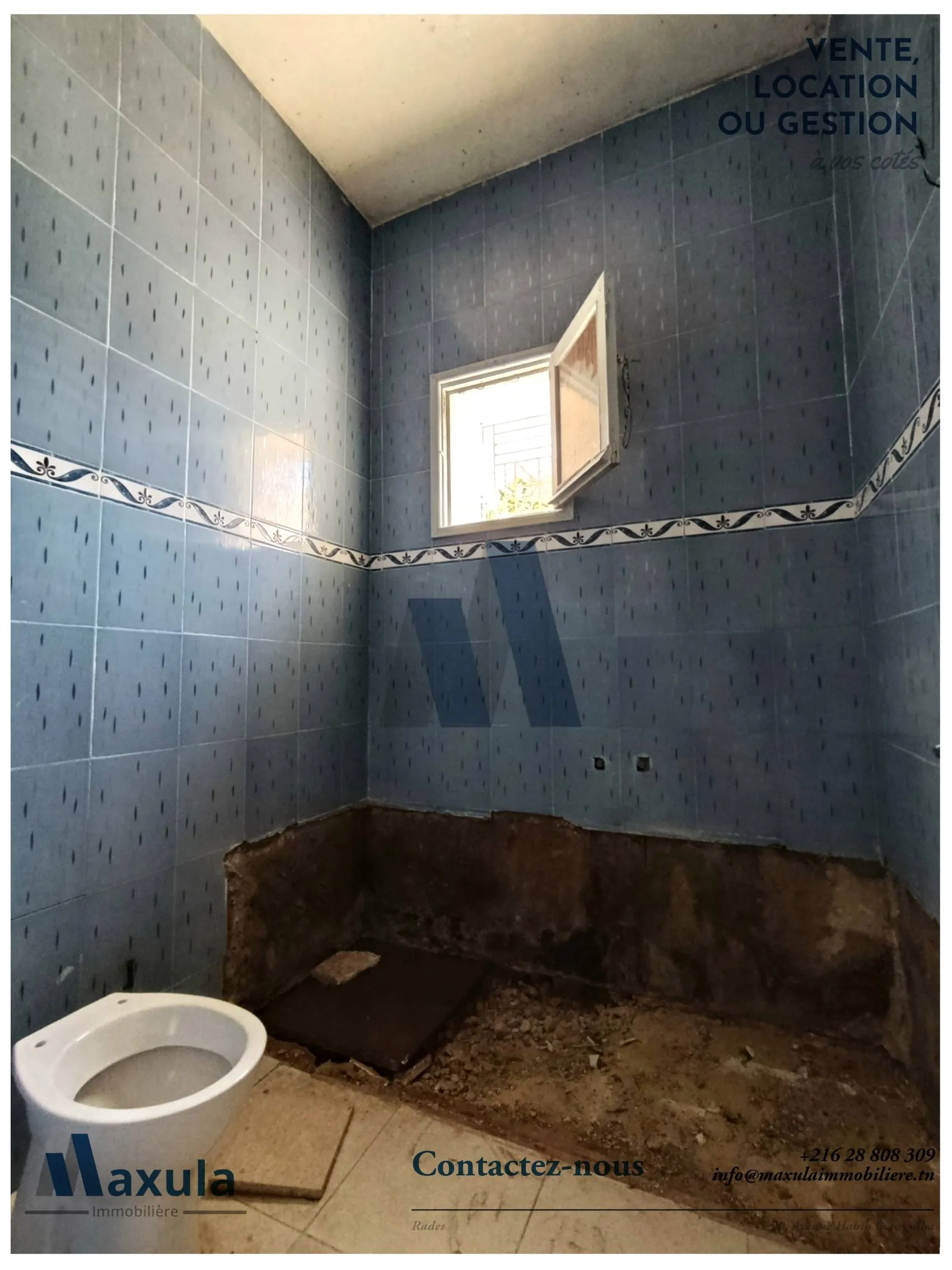 À VENDRE VILLA S+3 À RÉNOVER À BEN AROUS 