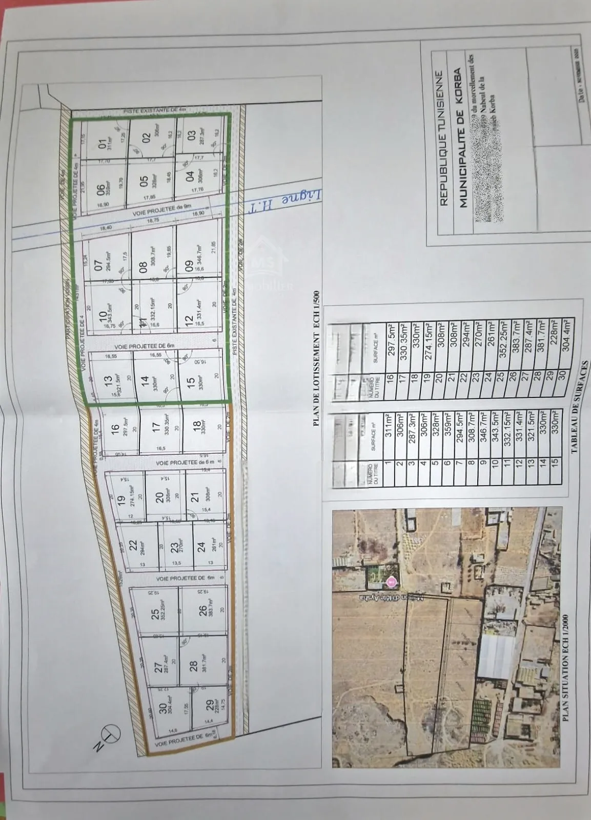 Lotissement vue de mer à Korba à vendre 51355351