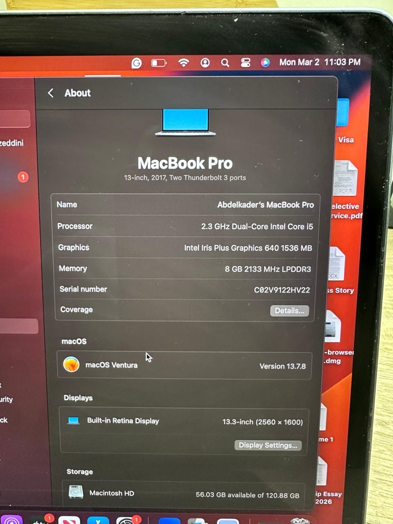 Macbook Etat propre importe USA 