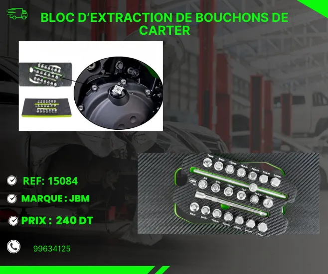 A VENDRE MATERIEL DE GARAGE REF : 15084 BLOC D’EXTRACTION DE BOUCHONS DE CARTER