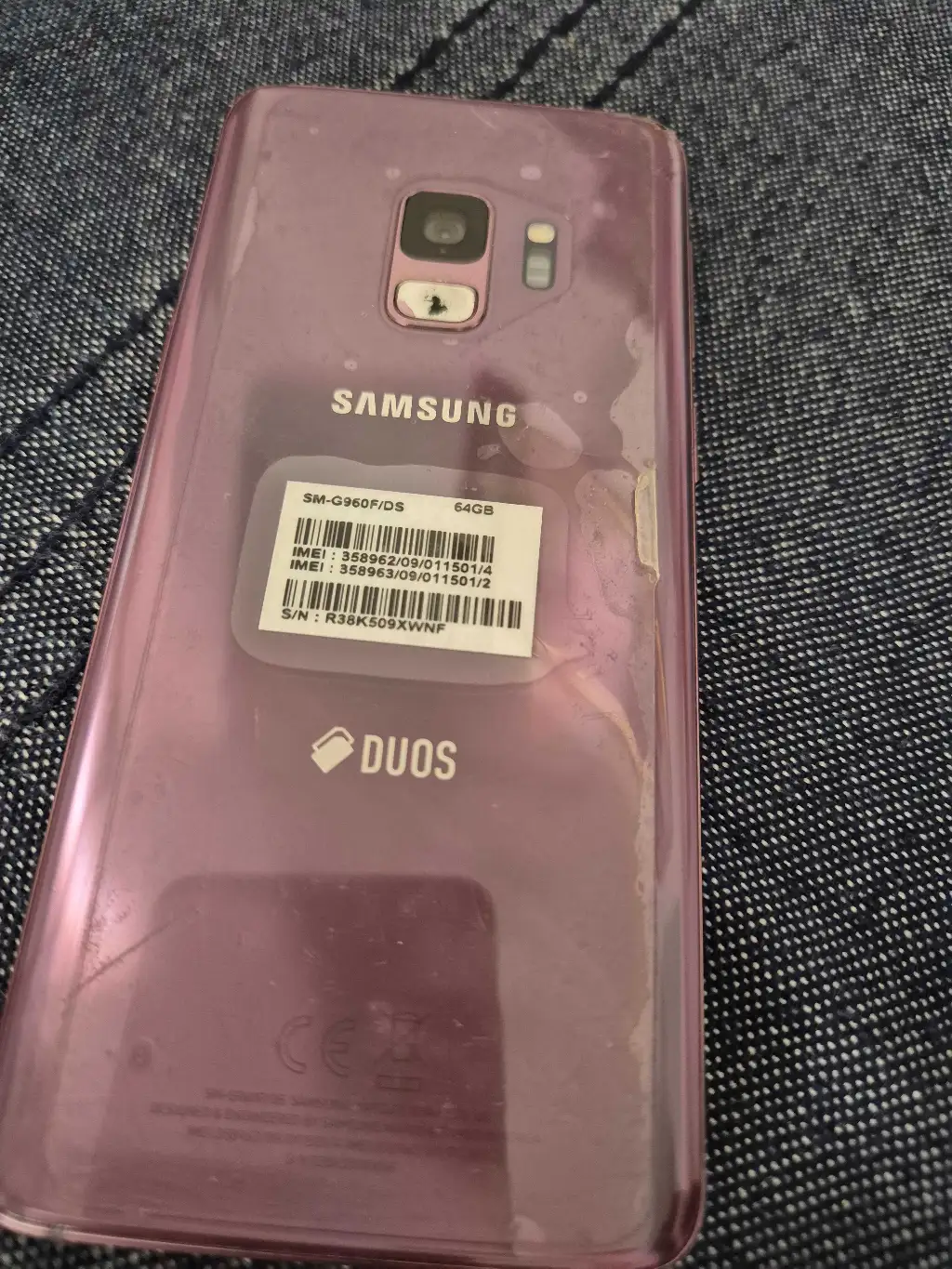 Samsung Galaxy S9 64GB (Double SIM) - Écran fissuré mais fonctionnel