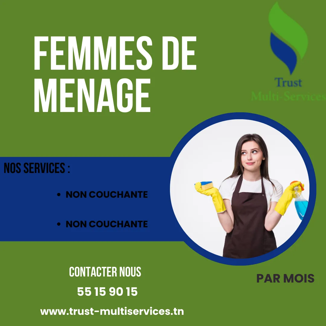femme de ménage par mois a el Manar